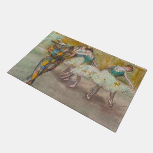 Edgar Degas - Harlequin Dance Fußmatte (Schrägansicht)