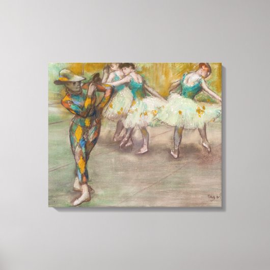Edgar Degas - Harlequin Dance Leinwanddruck (Vorderseite)