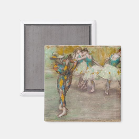 Edgar Degas - Harlequin Dance Magnet (Vorderseite/Rückseite)