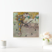 Edgar Degas - Harlequin Dance Quadratische Wanduhr (Zuhause)
