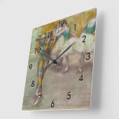 Edgar Degas - Harlequin Dance Quadratische Wanduhr (Winkel)