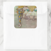 Edgar Degas - Harlequin Dance Quadratischer Aufkleber (Tasche)
