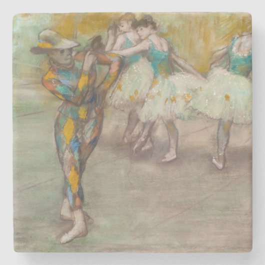 Edgar Degas - Harlequin Dance Steinuntersetzer (Vorderseite)