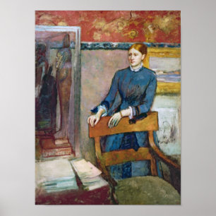 Edgar Degas   Helene Rouart in ihrem Vater-Studium Poster