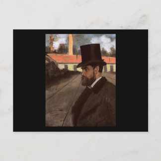 Edgar Degas Henri Rouart in front of his factory Postkarte