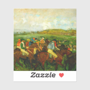Edgar Degas Horseback Riding Aufkleber