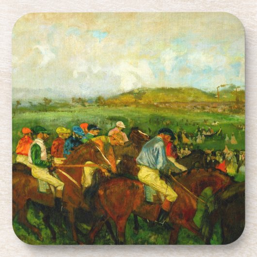 Edgar Degas Horseback Riding Getränkeuntersetzer (Vorderseite)