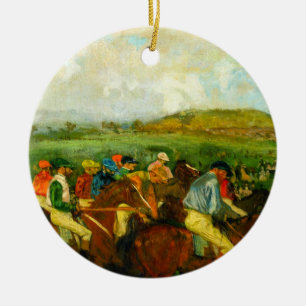 Edgar Degas Horseback Riding Keramik Ornament