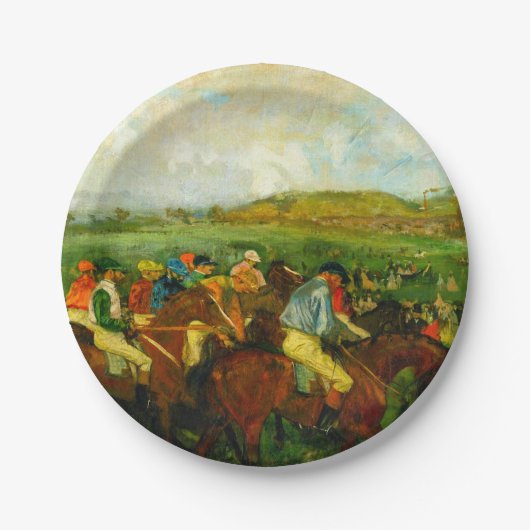Edgar Degas Horseback Riding Pappteller (Vorderseite)