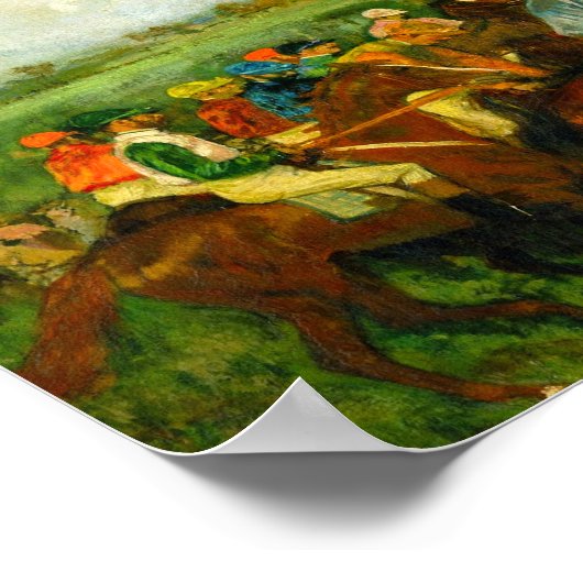 Edgar Degas Horseback Riding Poster (Ecke)