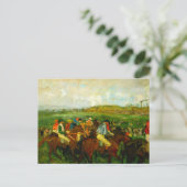 Edgar Degas Horseback Riding Postkarte (Stehend Vorderseite)