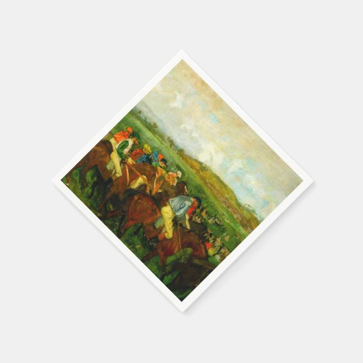 Edgar Degas Horseback Riding Serviette (Ecke)