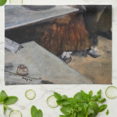 Edgar Degas - Im Café / The Absinthe Geschirrtuch (Gefaltet)