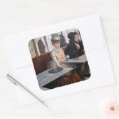 Edgar Degas - Im Café / The Absinthe Quadratischer Aufkleber (Umschlag)