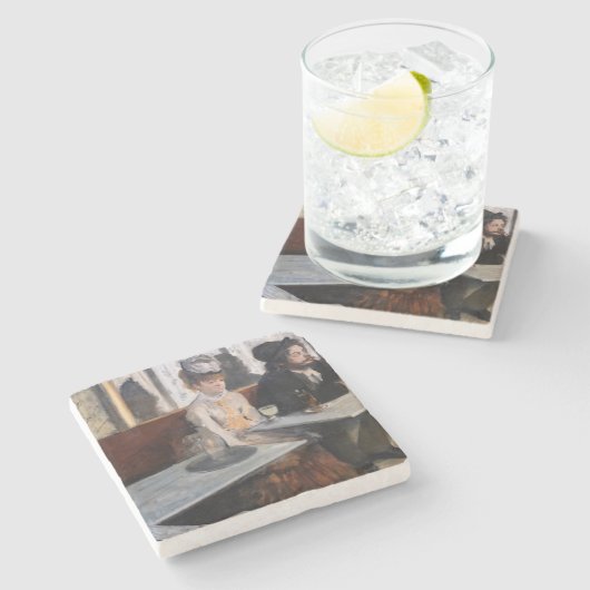 Edgar Degas - Im Café / The Absinthe Steinuntersetzer (Seitenansicht)