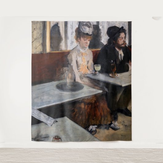 Edgar Degas - Im Café / The Absinthe Wandteppich (Vorderseite)