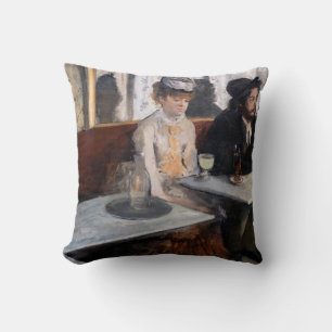 Edgar Degas - In einem Café / Der Absinth Kissen
