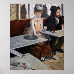 Edgar Degas - In einem Café / Der Absinth Poster