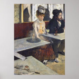 Edgar Degas   In einem Café oder dem Absinthe Poster