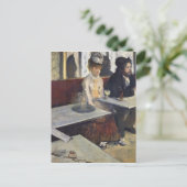 Edgar Degas | In einem Café oder dem Absinthe Postkarte (Stehend Vorderseite)