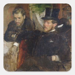 Edgar Degas   Jeantaud, Linet und Laine, 1871 Quadratischer Aufkleber