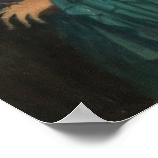 Edgar Degas | Junge Frau mit Ibis Poster (Ecke)