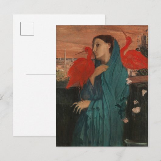 Edgar Degas | Junge Frau mit Ibis Postkarte (Vorne/Hinten)