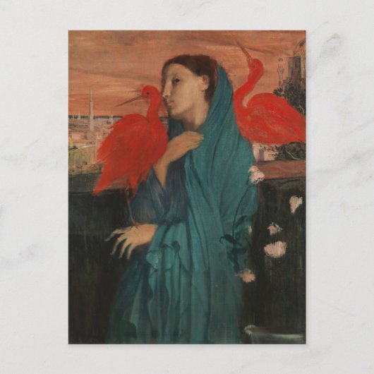 Edgar Degas | Junge Frau mit Ibis Postkarte (Vorderseite)