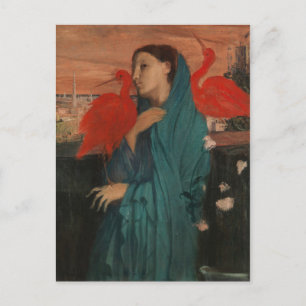 Edgar Degas   Junge Frau mit Ibis Postkarte