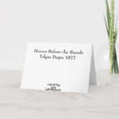 Edgar Degas Karte (Rückseite)