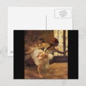Edgar Degas La Répétition De Danse Postkarte (Vorne/Hinten)