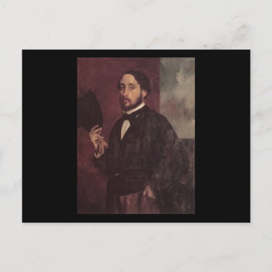 Edgar Degas Lifting His Hat Postkarte (Vorderseite)
