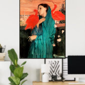 Edgar Degas Malerei, Junge Frau mit Ibis Poster (Heimbüro)