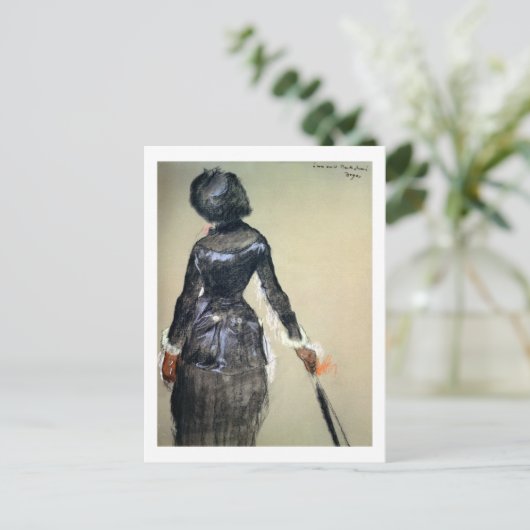 Edgar Degas | Mary Cassatt am Louvre Postkarte (Stehend Vorderseite)