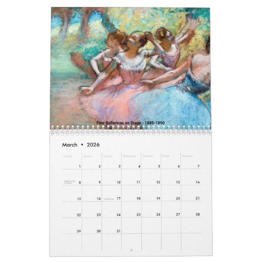 Edgar Degas Masterpiece Selection Kalender (Mär 2026)