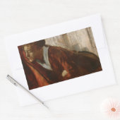 Edgar Degas - Melancholy Rechteckiger Aufkleber (Umschlag)