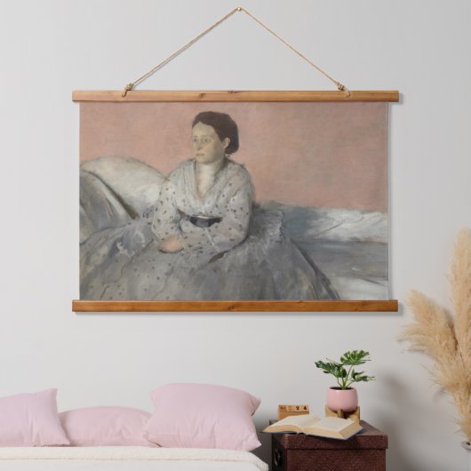 Edgar Degas Mrs Rene Impressionismus Art Wood Wall Wandteppich Mit Holzrahmen (Schlafzimmer)