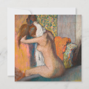 Edgar Degas - Nach dem Bad, Frau trocknet den Nack Dankeskarte
