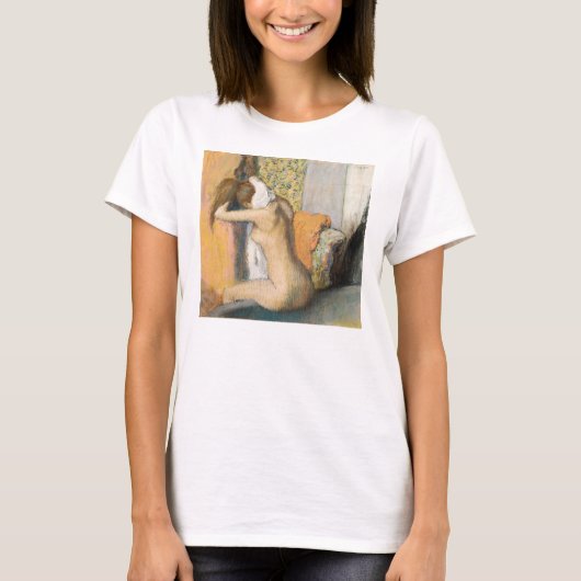 Edgar Degas | nach dem Bad, Frauen-trocknender T-Shirt (Vorderseite)