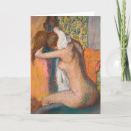 Edgar Degas - Nach dem Tod wischt die Frau Neck ab Karte