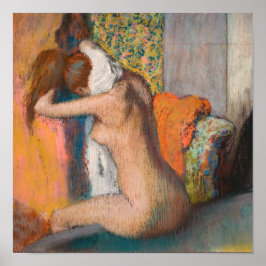 Edgar Degas - Nach dem Tod wischt die Frau Neck ab Poster