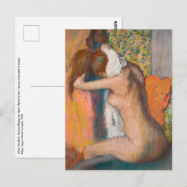 Edgar Degas - Nach dem Tod wischt die Frau Neck ab Postkarte