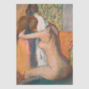Edgar Degas - Nach dem Tod wischt die Frau Neck ab Seidenpapier