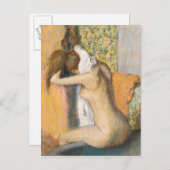 Edgar Degas | Nach dem Tode trockenende Frau Postkarte (Vorne/Hinten)