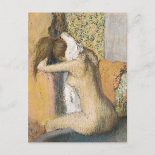 Edgar Degas | Nach dem Tode trockenende Frau Postkarte (Vorderseite)