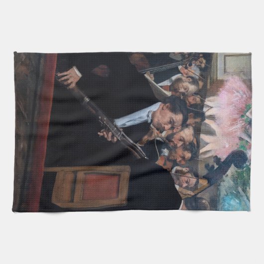 Edgar Degas - Orchester an der Oper Geschirrtuch (Horizontal)