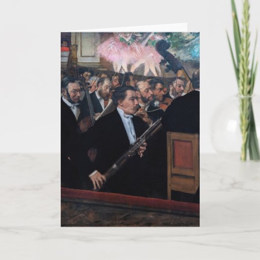Edgar Degas - Orchester an der Oper Karte (Vorderseite)