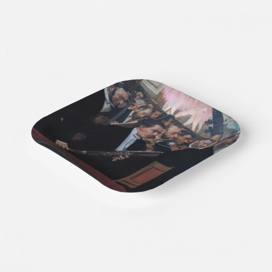 Edgar Degas - Orchester an der Oper Pappteller (Gewinkelt)