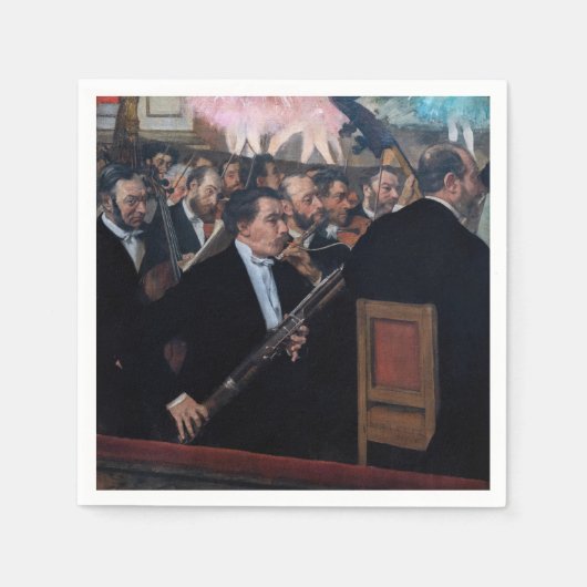 Edgar Degas - Orchester an der Oper Serviette (Vorderseite)