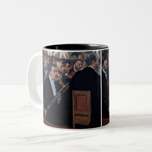 Edgar Degas - Orchester an der Oper Zweifarbige Tasse (Vorderseite Links)